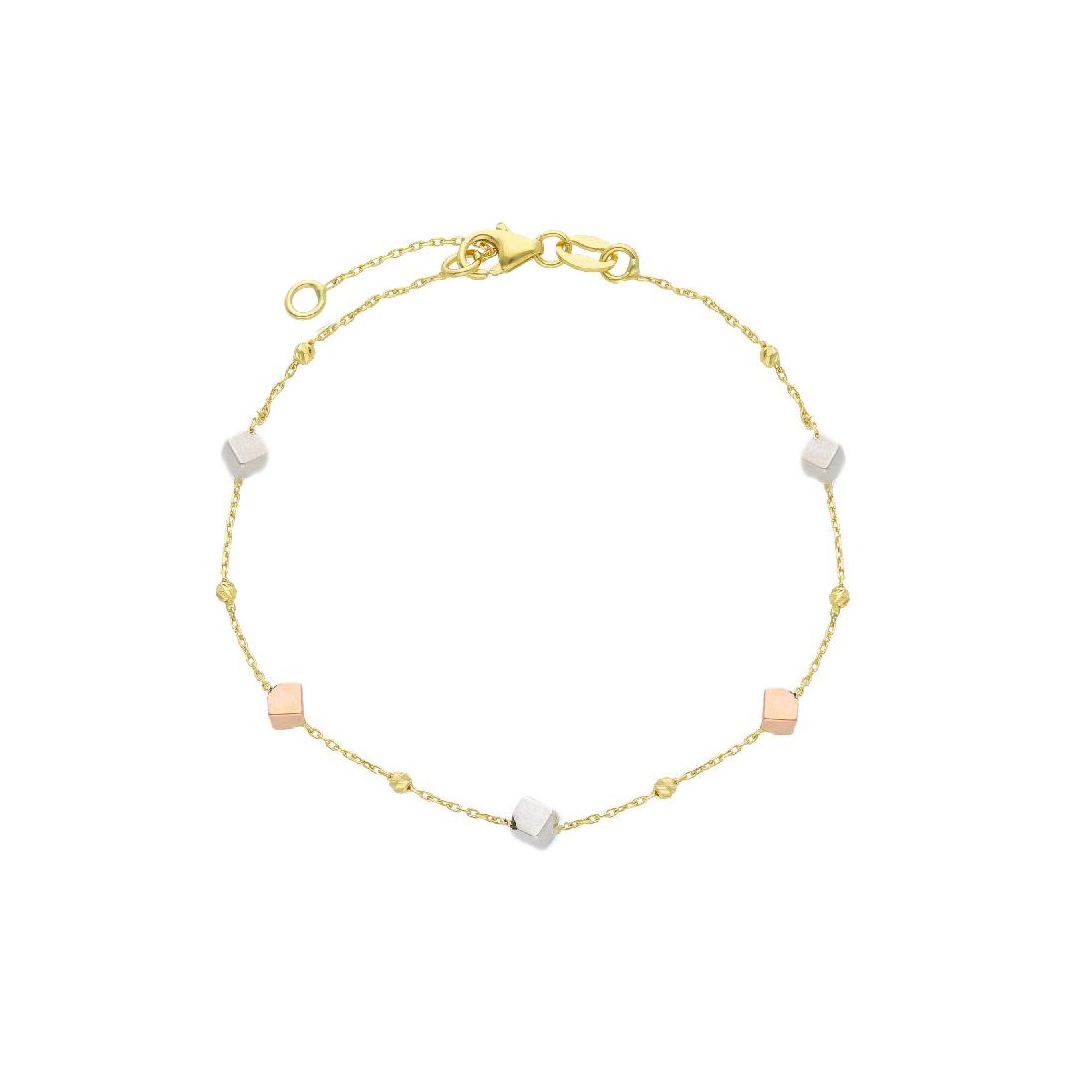 Bracciale in oro tre colori 750/ooo