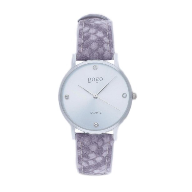 Orologio in metallo e similpelle