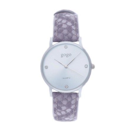 Orologio in metallo e similpelle