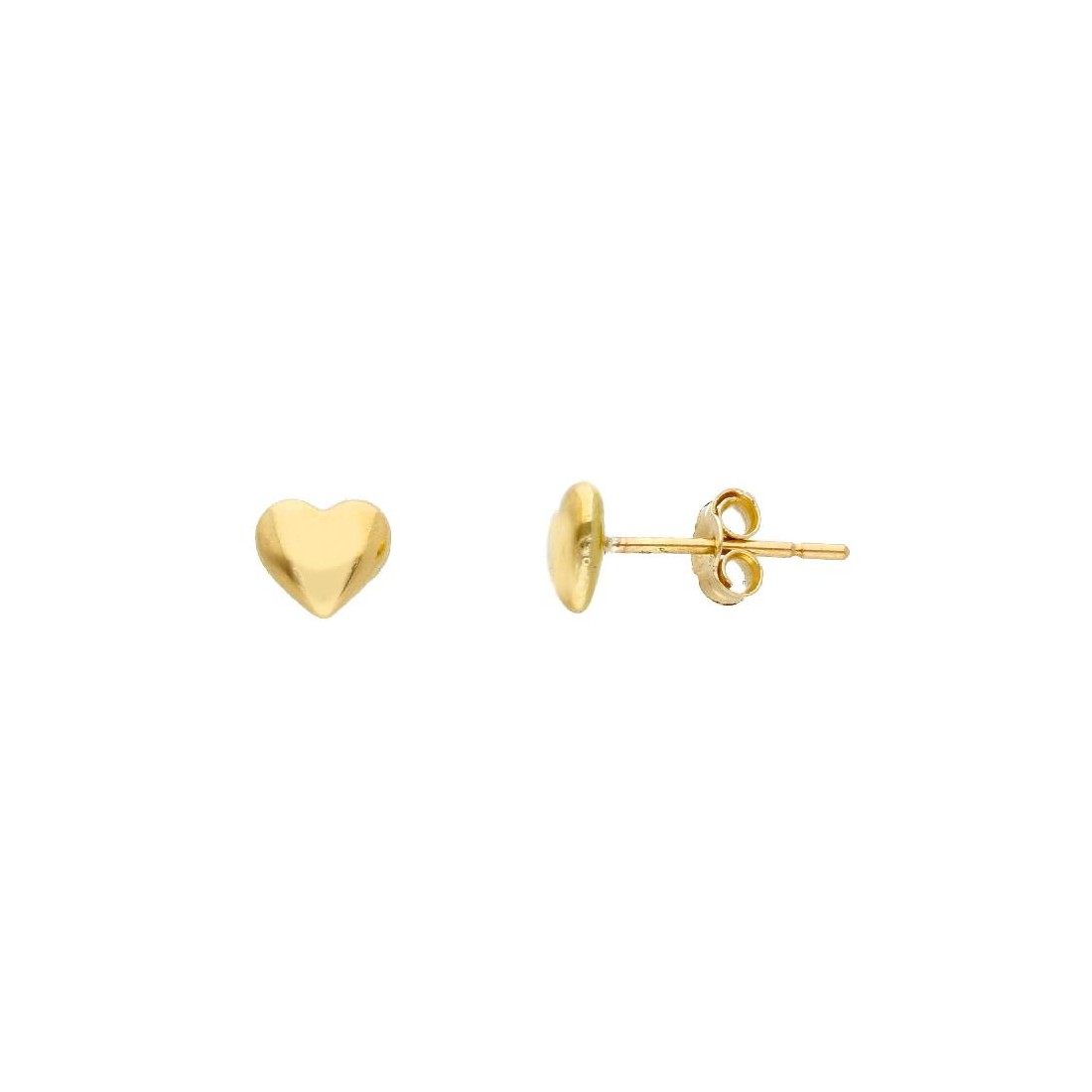 Orecchini lobo in oro giallo 750/ooo con cuore