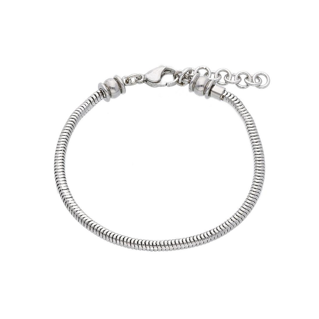 Bracciale in acciaio catena coda di topo