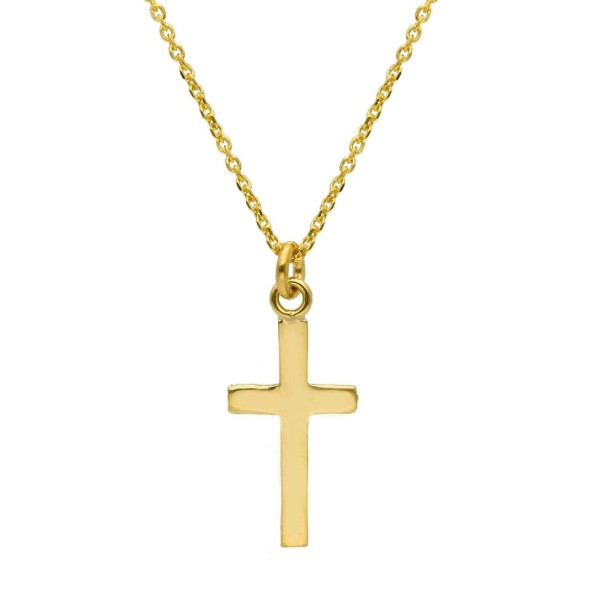 Girocollo in argento dorato 925/ooo con croce