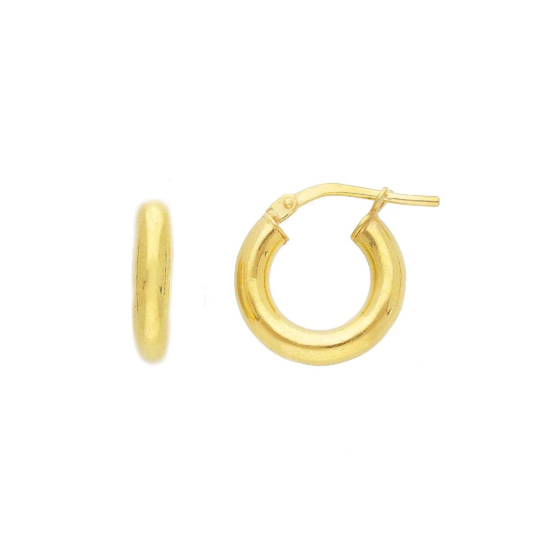 Orecchini cerchio in argento dorato 925/ooo