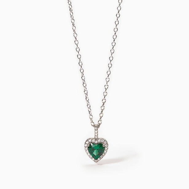 MABINA 553600 - Girocollo in argento 925/°°° smeraldo sintetico e zirconi