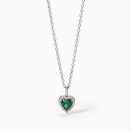MABINA 553600 - Girocollo in argento 925/°°° smeraldo sintetico e zirconi