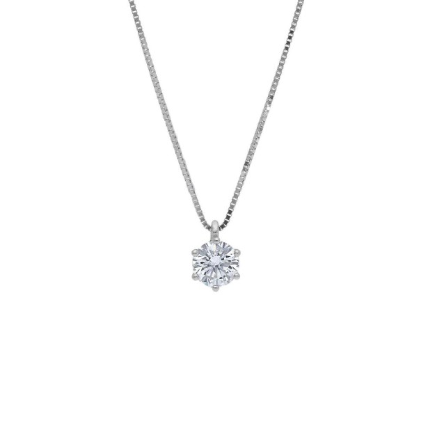 Girocollo punto luce in oro bianco 375/ooo e zirconia cubica