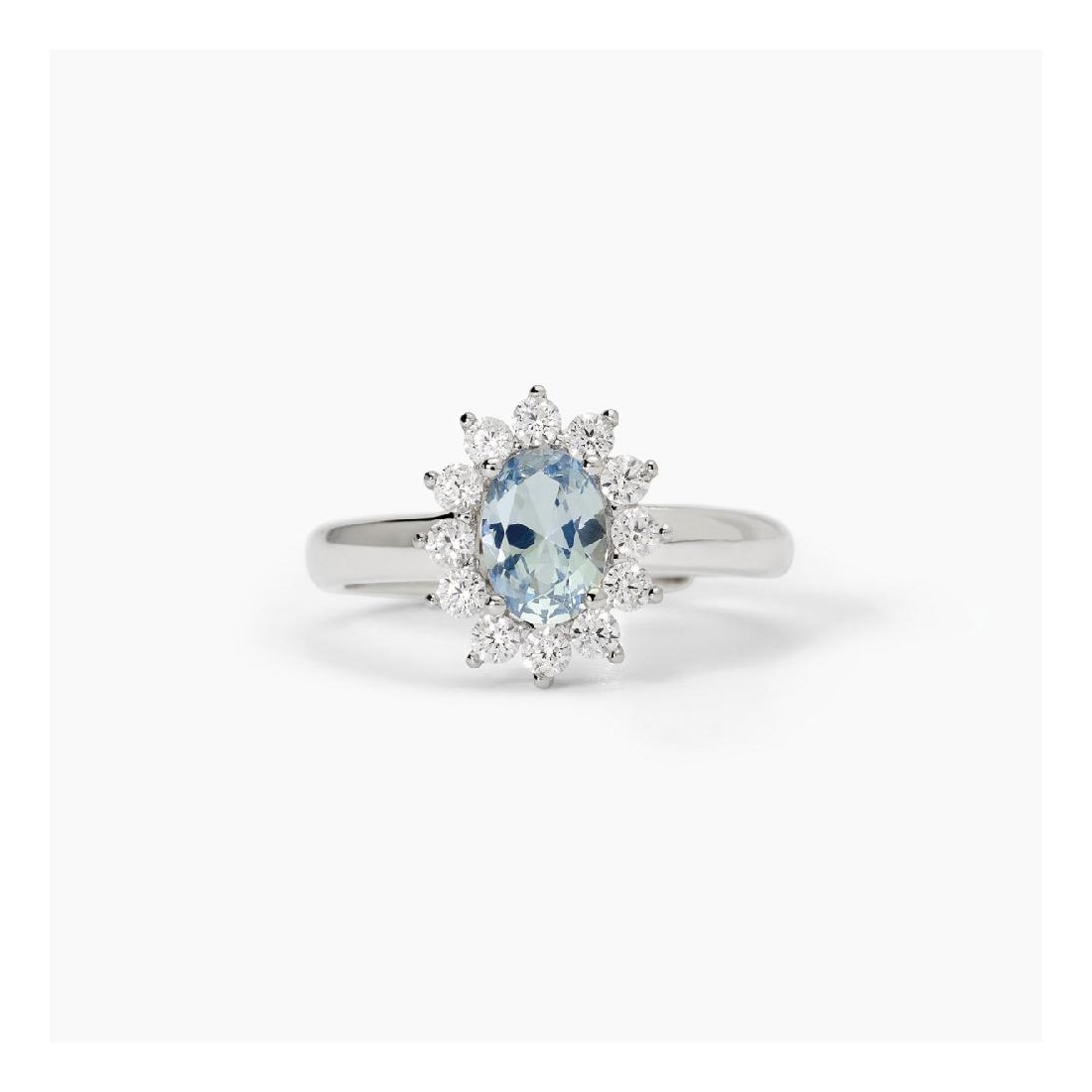 MABINA 523358 - Anello in argento 925/°°° acquamarina sintetica e zirconi