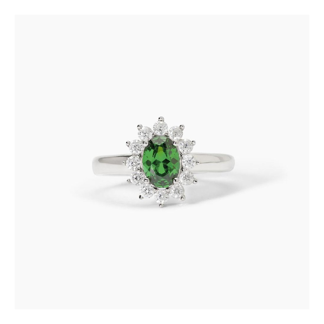 MABINA 523359 - Anello in argento 925/°°° smeraldo sintetico e zirconi