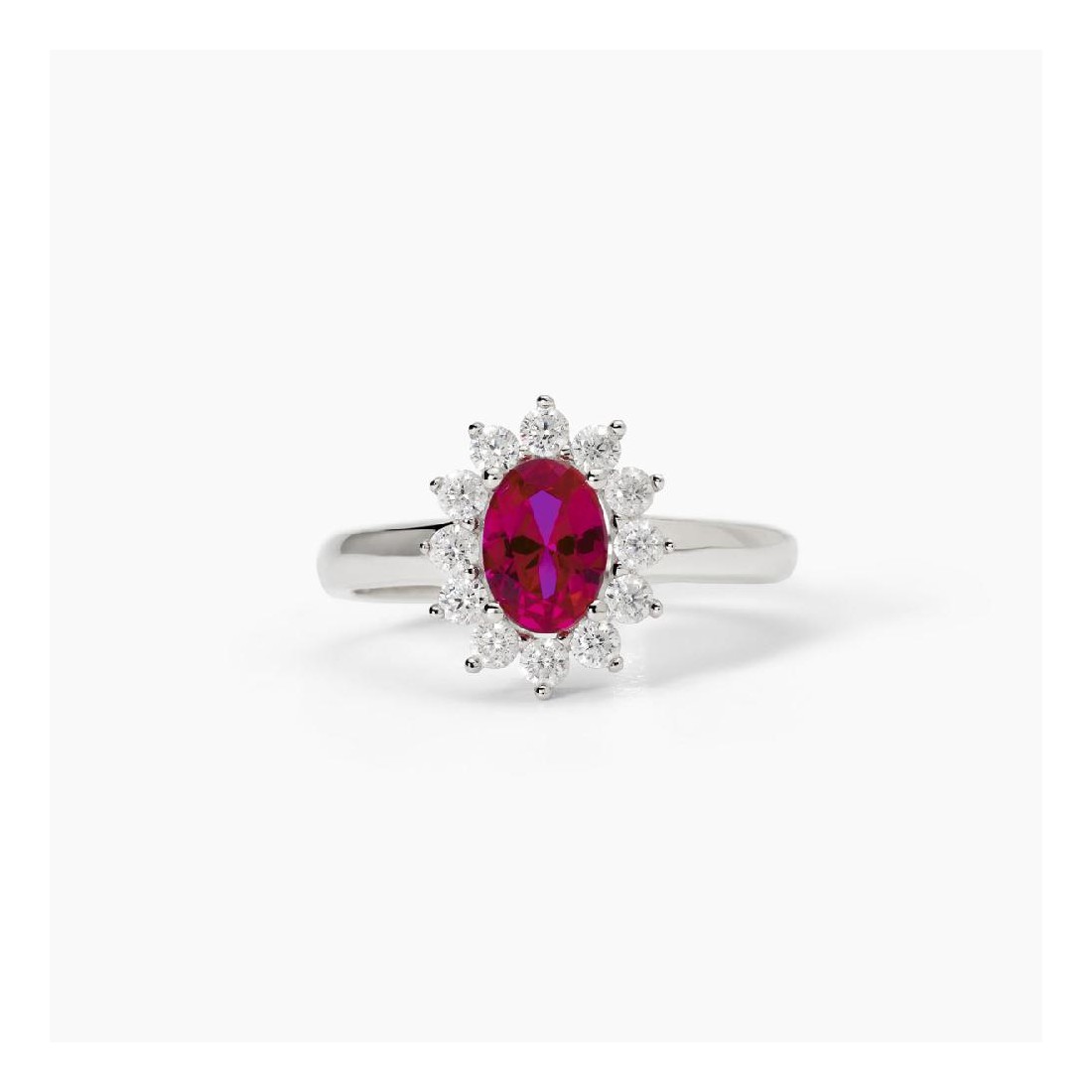 MABINA 523361 - Anello in argento 925/°°° rubino sintetico e zirconi