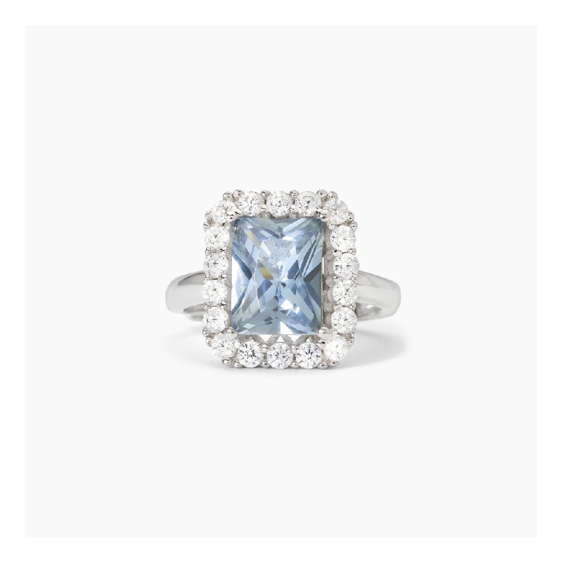 MABINA 523367 - Anello in argento 925/°°° acquamarina sintetica e zirconi