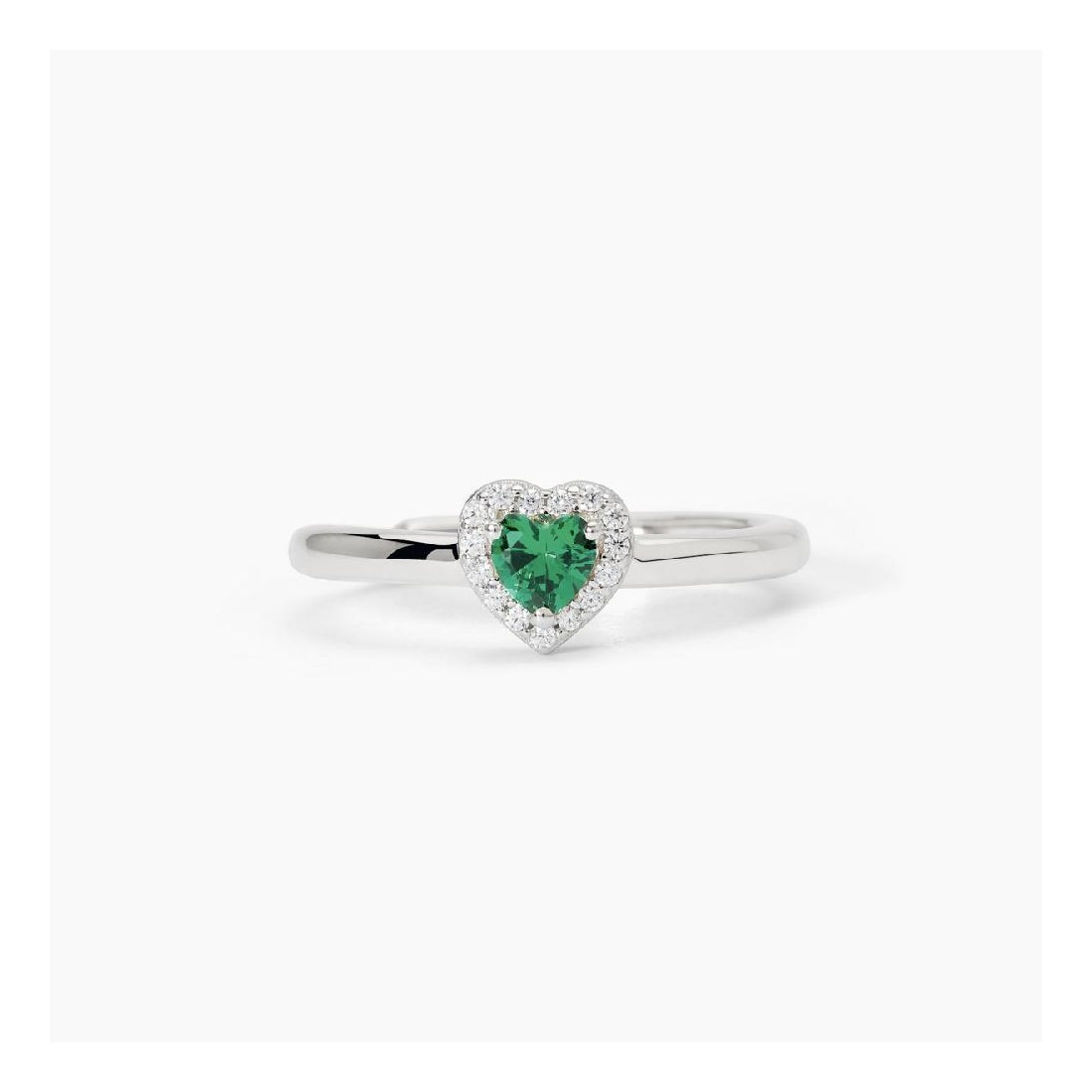 MABINA 523382 - Anello in argento 925/°°° smeraldo sintetico e zirconi
