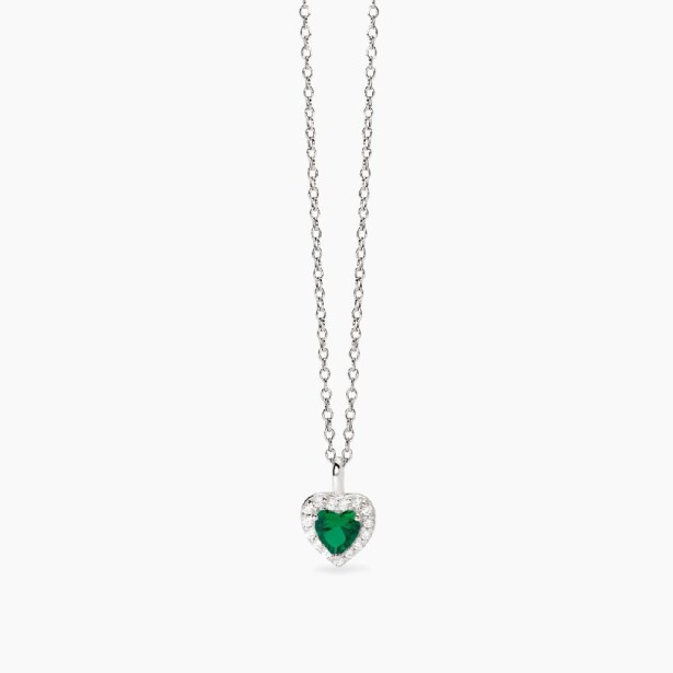 MABINA 553667 - Girocollo in argento 925/°°° smeraldo sintetico e zirconi