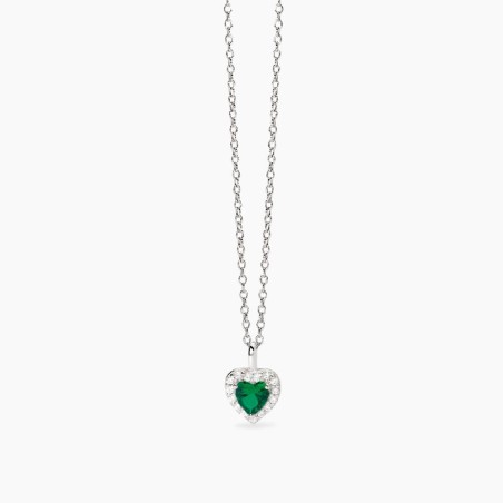 MABINA 553667 - Girocollo in argento 925/°°° smeraldo sintetico e zirconi