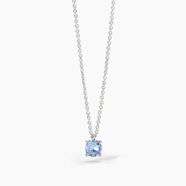 MABINA 553672 - Girocollo in argento 925/°°° e acquamarina sintetica