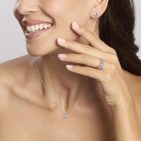 MABINA 553672 - Girocollo in argento 925/°°° e acquamarina sintetica