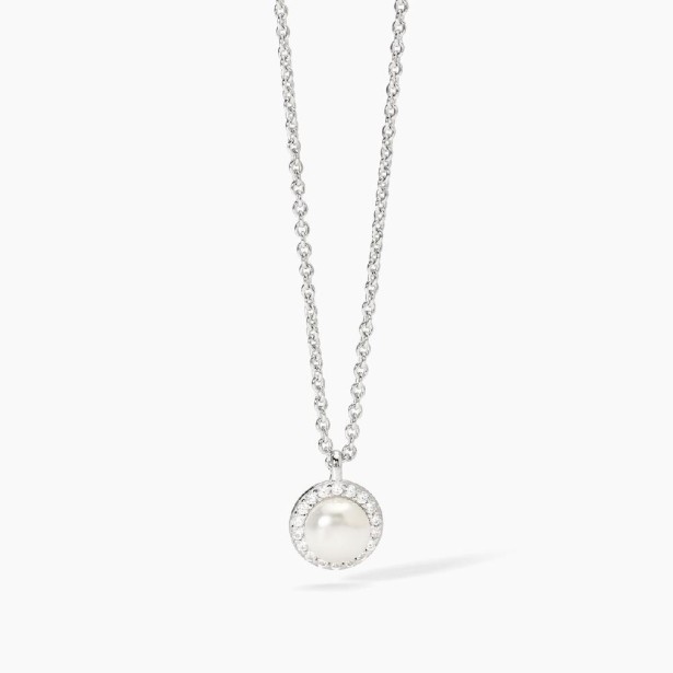 MABINA 553674 - Girocollo in argento 925/°°° perla coltivata e zirconi