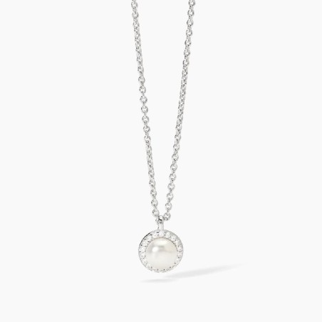 MABINA 553674 - Girocollo in argento 925/°°° perla coltivata e zirconi