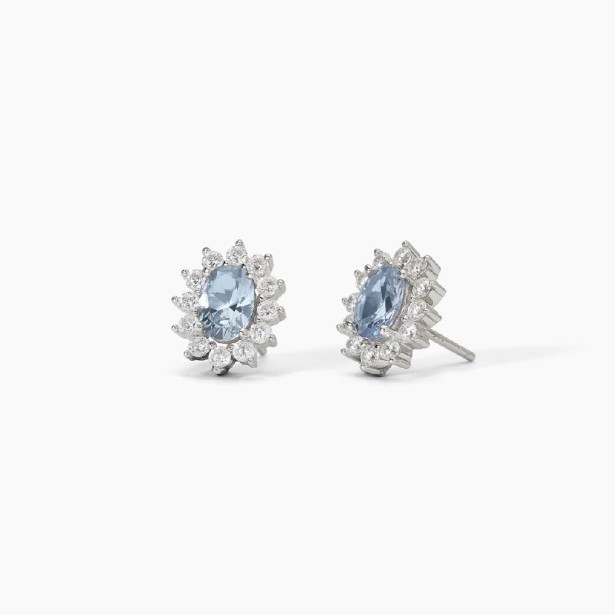 MABINA 563714 - Orecchini in argento 925/°°° acquamarina sintetica e zirconi