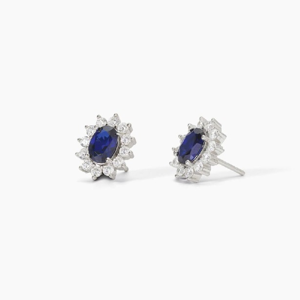 MABINA 563716 - Orecchini in argento 925/°°° zaffiro sintetico e zirconi