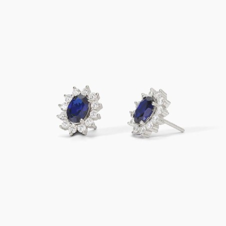 MABINA 563716 - Orecchini in argento 925/°°° zaffiro sintetico e zirconi