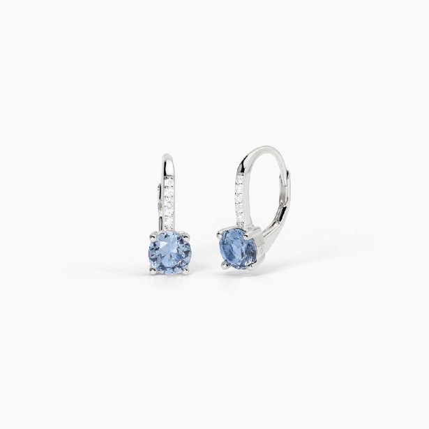 MABINA 563725 - Orecchini in argento 925/°°° acquamarina sintetica e zirconi