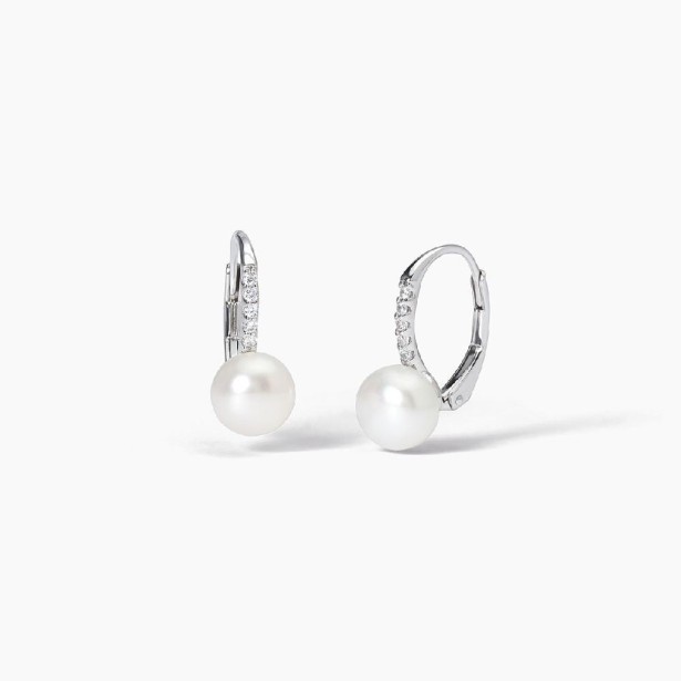 MABINA 563726 - Orecchini in argento 925/°°° perle coltivate e zirconi