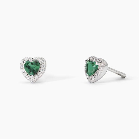 MABINA 563743 - Orecchini in argento 925/°°° smeraldo sintetico e zirconi