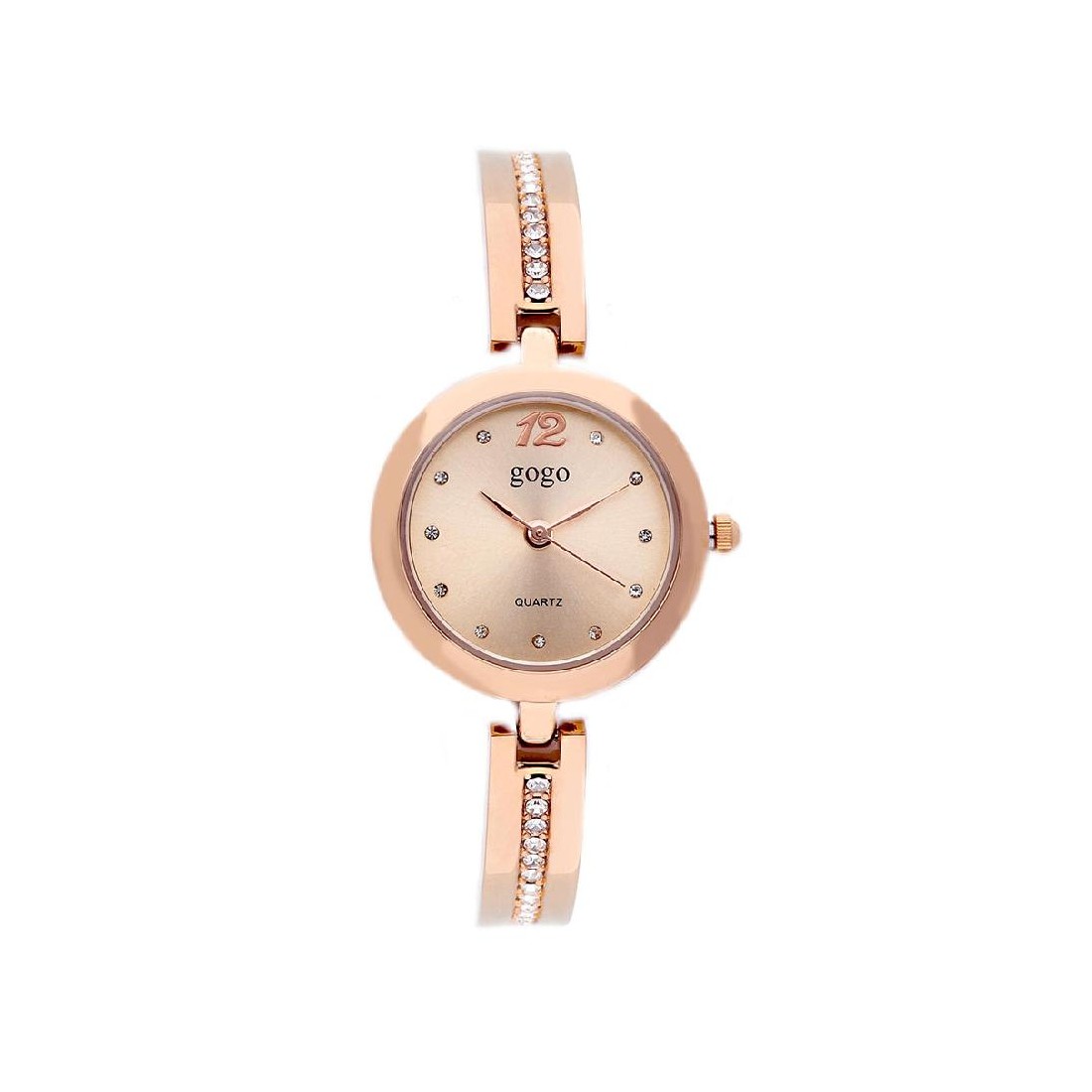 Orologio in metallo rosè e zirconia cubica