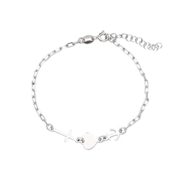 Bracciale in argento 925/ooo con fede speranza e carit�