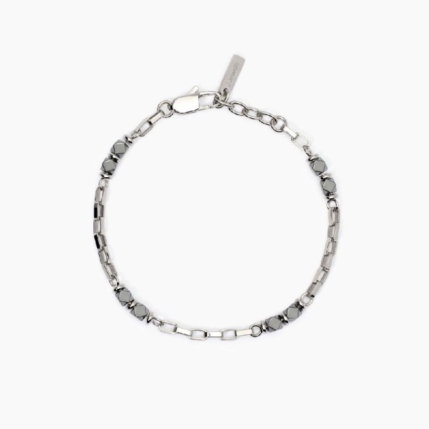 2JEWELS 232499 - Bracciale in acciaio 316L e ematite