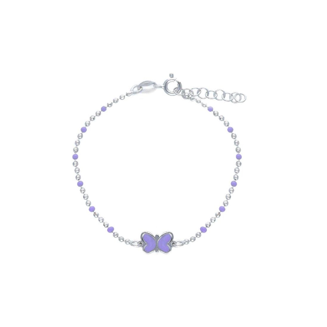 Bracciale in argento 925/ooo e smalto con stella