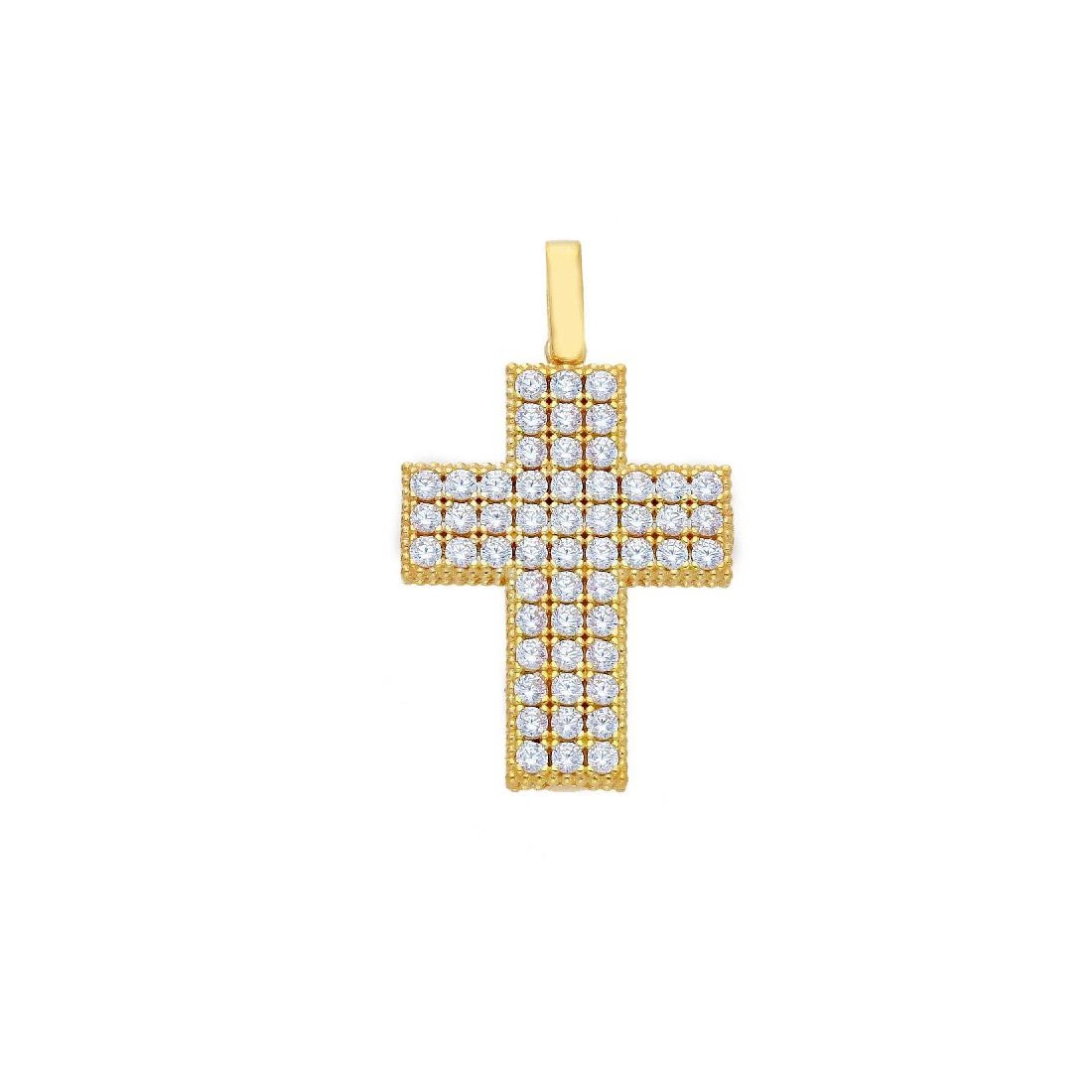 Ciondolo in oro giallo 750/°°° e zirconia cubica