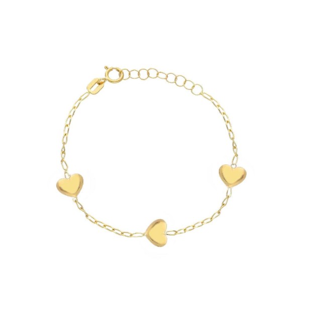 Bracciale in oro giallo 750/ooo con cuore