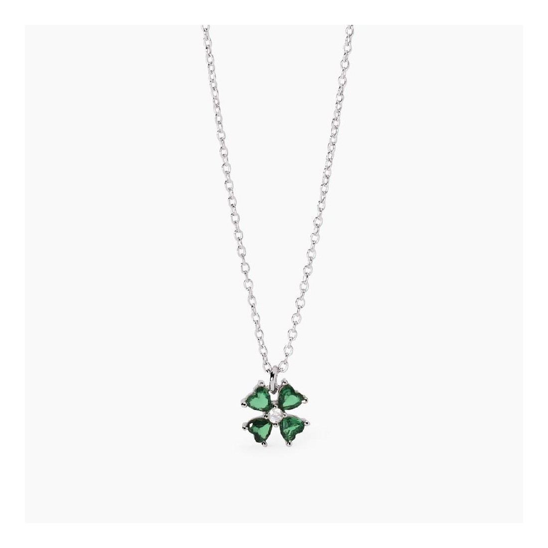 MABINA 553697 - Girocollo in argento 925/°°° smeraldo sintetico e zirconi