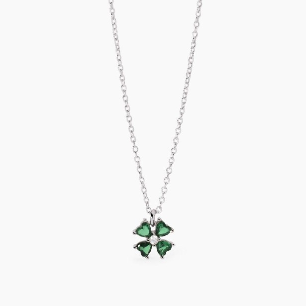 MABINA 553697 - Girocollo in argento 925/°°° smeraldo sintetico e zirconi