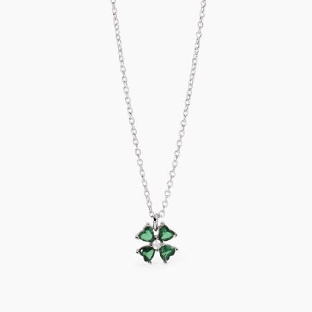 MABINA 553697 - Girocollo in argento 925/°°° smeraldo sintetico e zirconi