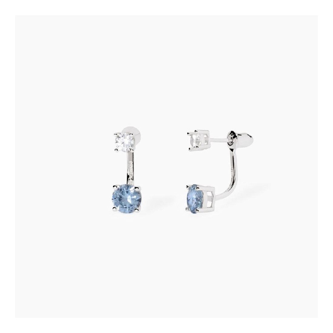 MABINA 563795 - Orecchini in argento 925/°°° acquamarina sintetica e zirconi