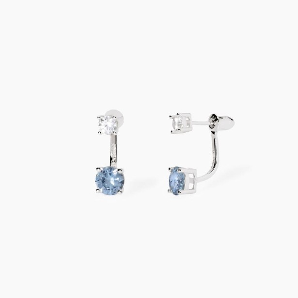 MABINA 563795 - Orecchini in argento 925/°°° acquamarina sintetica e zirconi