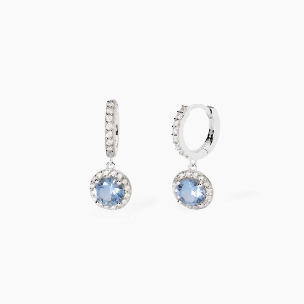 MABINA 563787 - Orecchini in argento 925/°°° acquamarina sintetica e zirconi