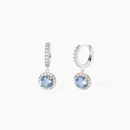MABINA 563787 - Orecchini in argento 925/°°° acquamarina sintetica e zirconi