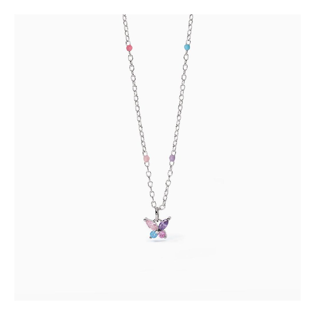 MABINA 553692 - Girocollo in argento 925/°°° smalto tormalina sintetica e zirconi