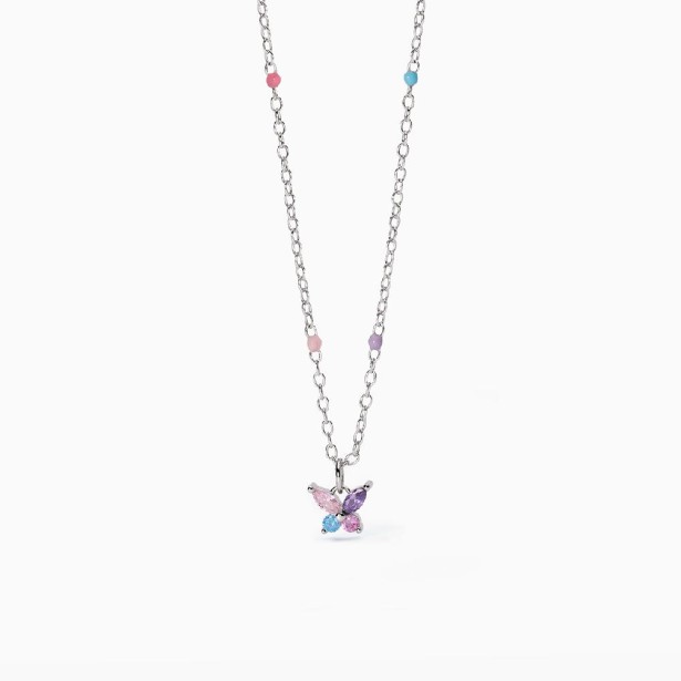 MABINA 553692 - Girocollo in argento 925/°°° smalto tormalina sintetica e zirconi