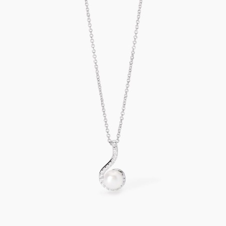 MABINA 553701 - Girocollo in argento 925/°°° perla coltivata e zirconi