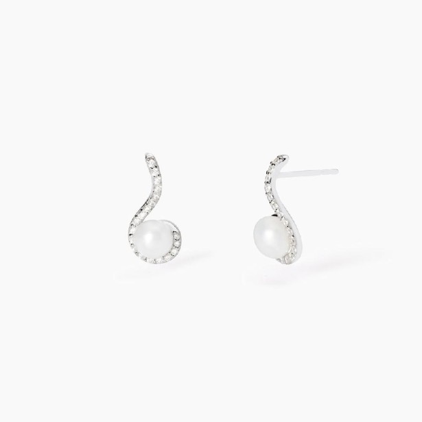 MABINA 563778 - Orecchini in argento 925/°°° perle coltivate e zirconi