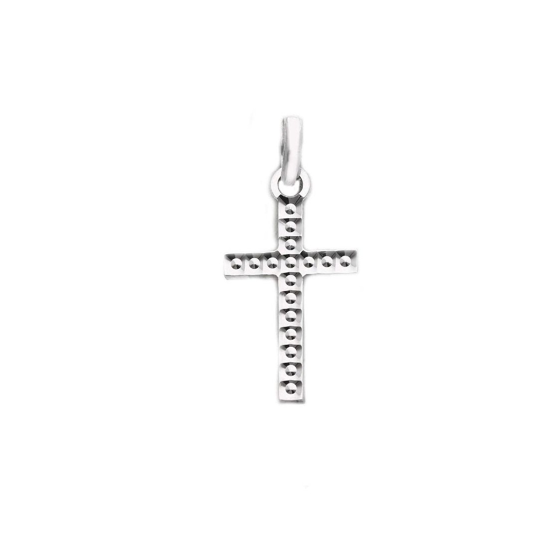 Ciondolo in argento 925/ooo e zirconia cubica con croce
