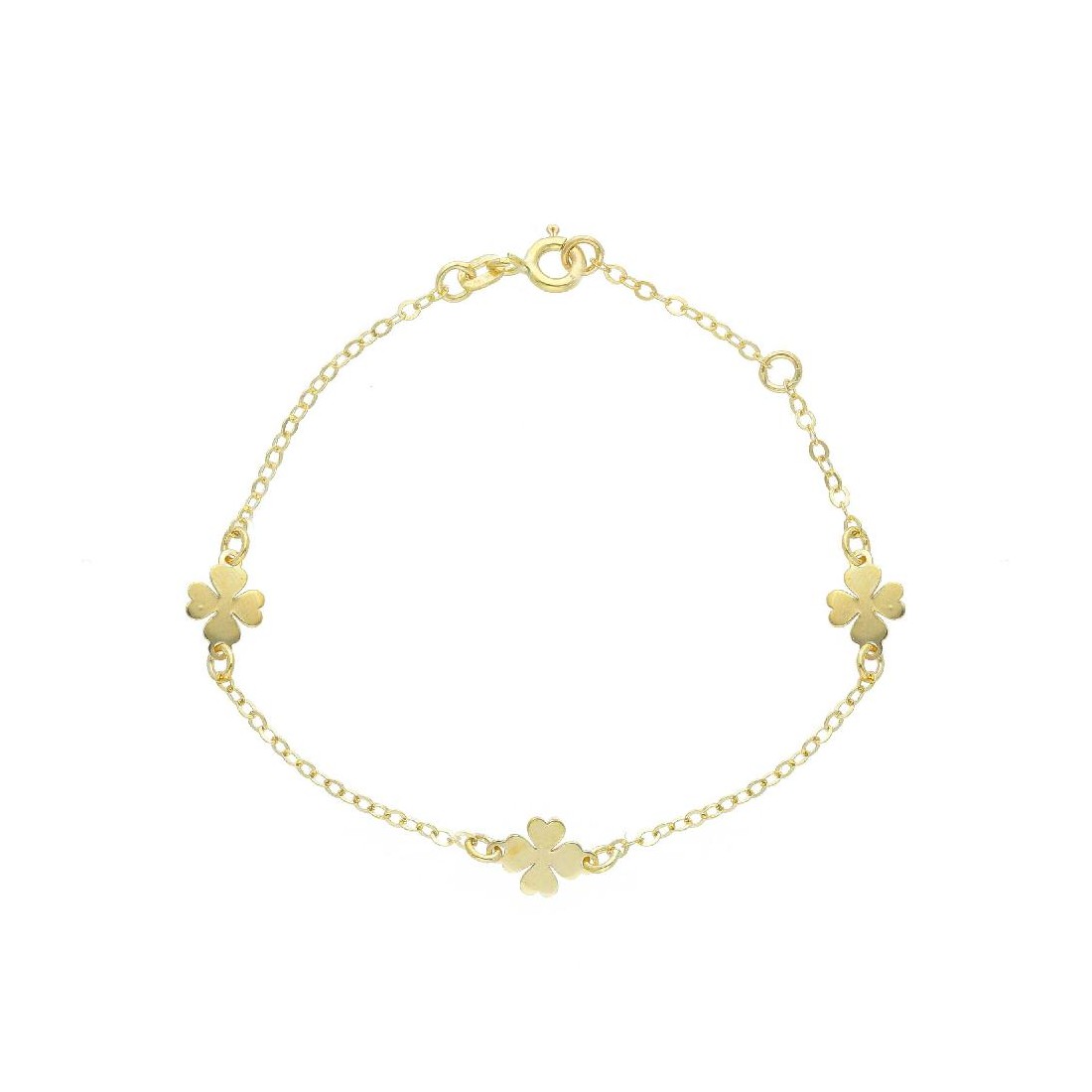 Bracciale in oro giallo 375/ooo con quadrifoglio