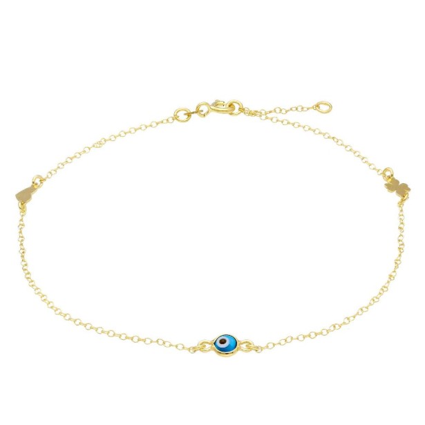 Cavigliera in oro giallo 375/ooo con charms
