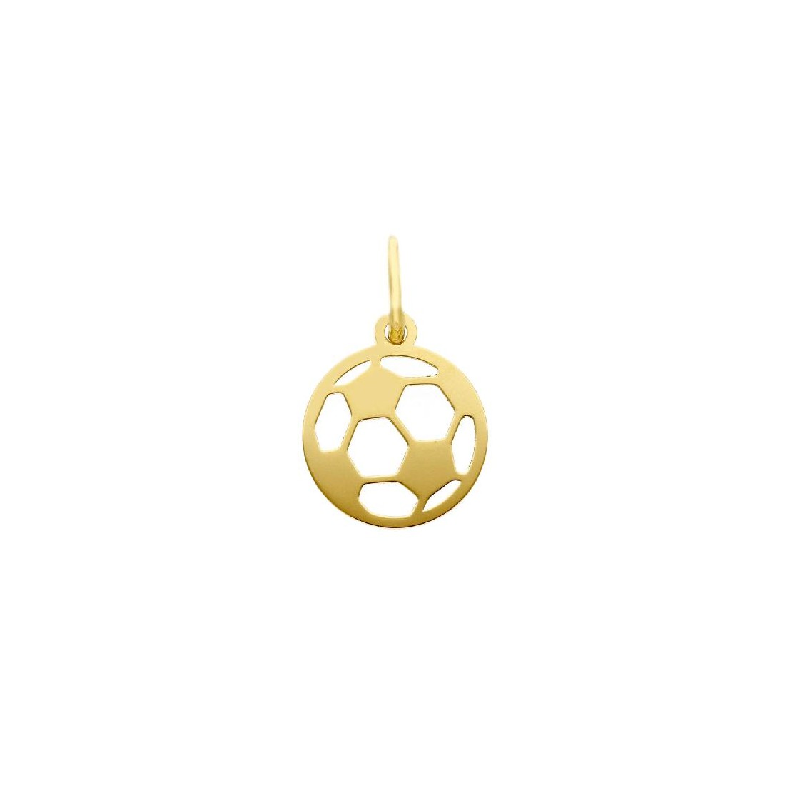 Ciondolo in oro giallo 750/ooo con pallone da calcio