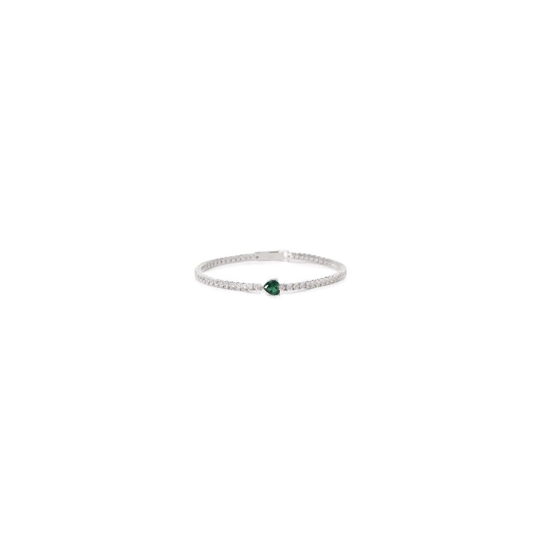 MABINA  533904 - Bracciale in argento 925/°°° smeraldo sintetico e zirconi