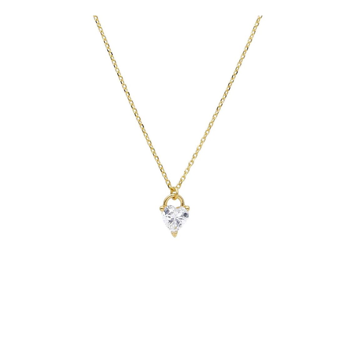 Girocollo punto luce in oro giallo 375/ooo  e zirconia cubica